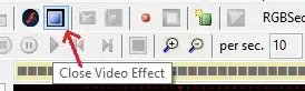 close video Effect button