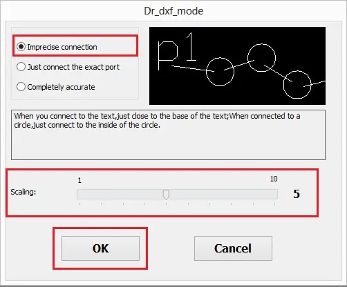 dxf file settings