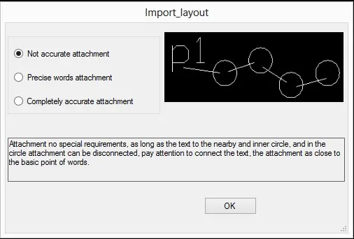 Import dxf file settings