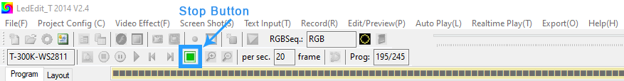 LEDEdit Stop Button