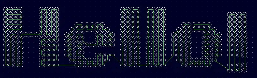 Series connection between letters - LEDEdit Software