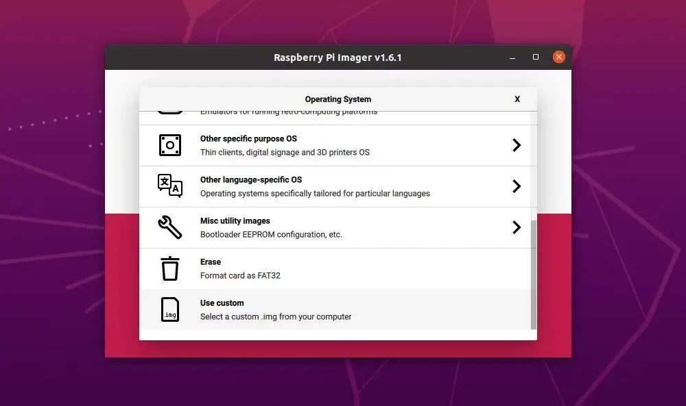 Use Raspberry Pi Imager to install an operating system