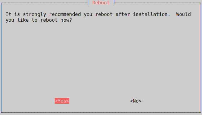 Reboot Pi after PiVPN installation