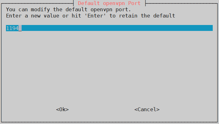 Set default OpenVPN port