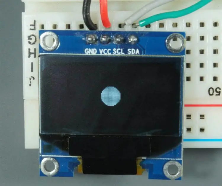 ESP32 ESP8266 Arduino OLED Display Circle Filled