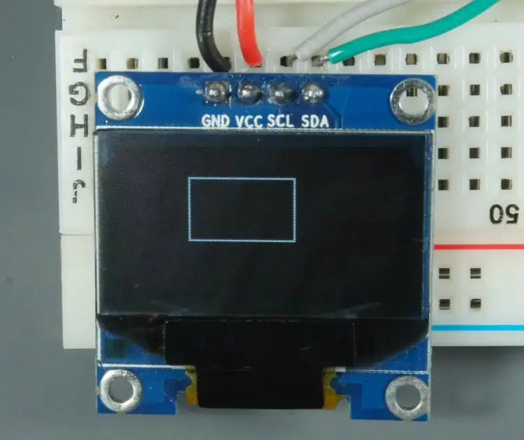 ESP32 ESP8266 Arduino OLED Display Rectangle