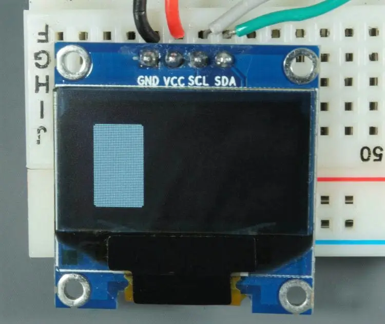 ESP32 ESP8266 Arduino OLED Display Rectangle Vertical Filled