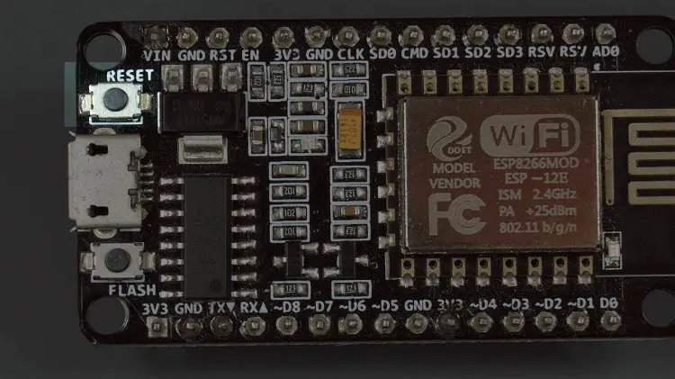 ESP8266 NodeMCU On-board Reset button