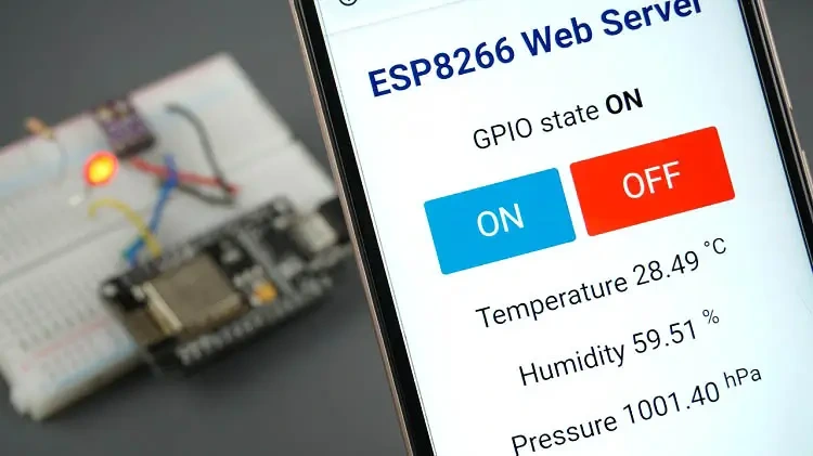 ESP8266 Web Server using SPIFFS page HTML CSS Demonstration
