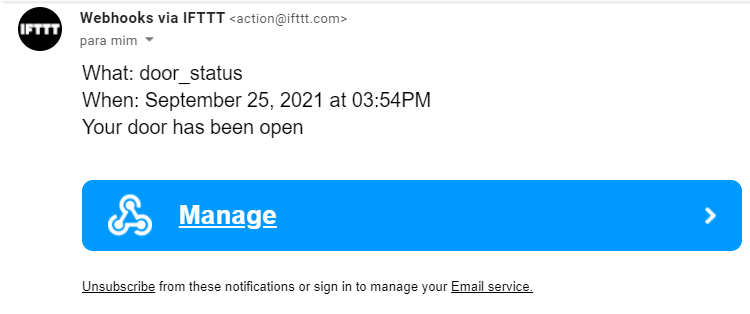 IFTTT Applet tested successfully
