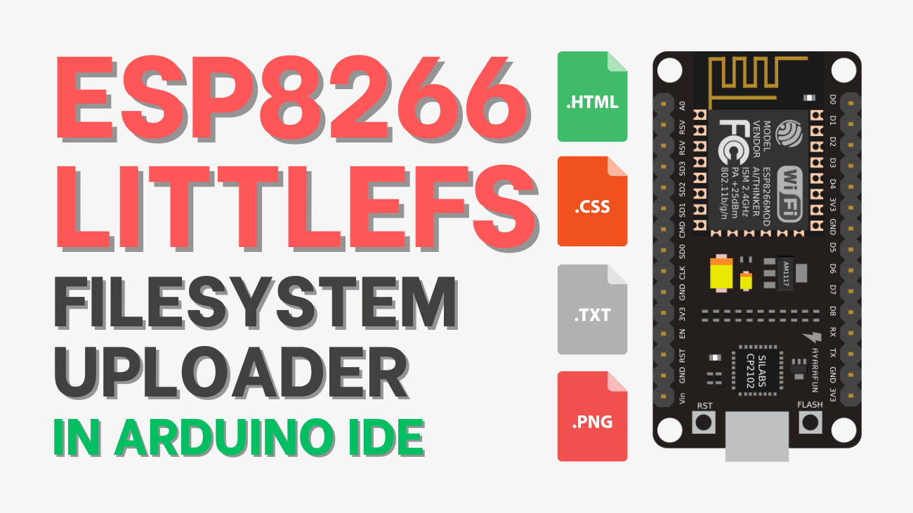 Install ESP8266 LittleFS Filesystem Uploader in Arduino IDE