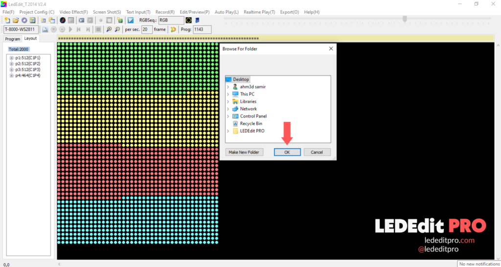 How to use lededit 2014 software windows 10