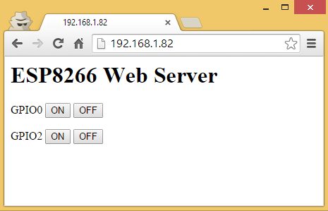 web server esp8266