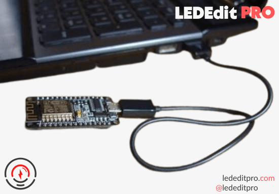 ESP8266 connected to computer LEDEdit PRO