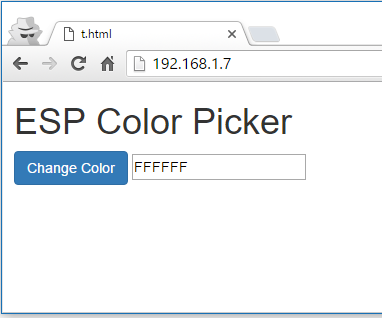 RGB color picker main selecting color
