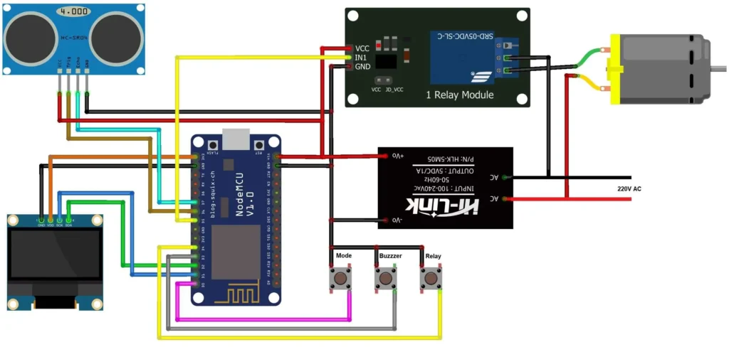 Water Level Control and Monitoring Using ESP8266 Circuit