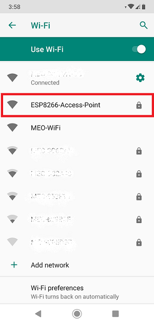 Connect to ESP8266 NodeMCU Access Point (AP Mode)