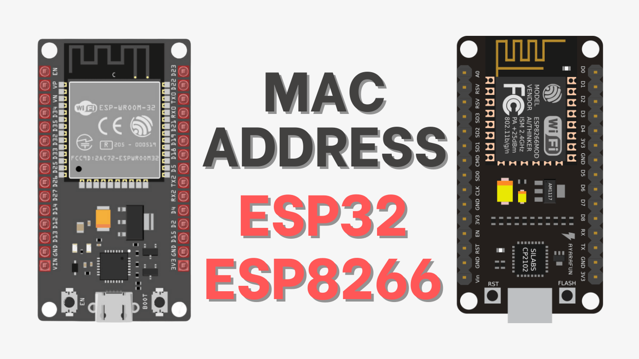 Get MAC Address of ESP32 and ESP8266 and Change It (Arduino IDE)