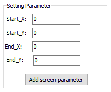 screen Setting parameter