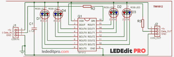 TM1812 Circuit Diagram 5v