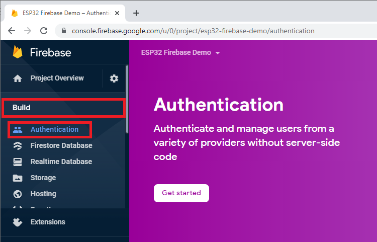Set Up Firebase Project for ESP32 and ESP8266 Authentication Methods