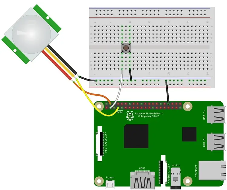 pir motion sensor with raspberry pi