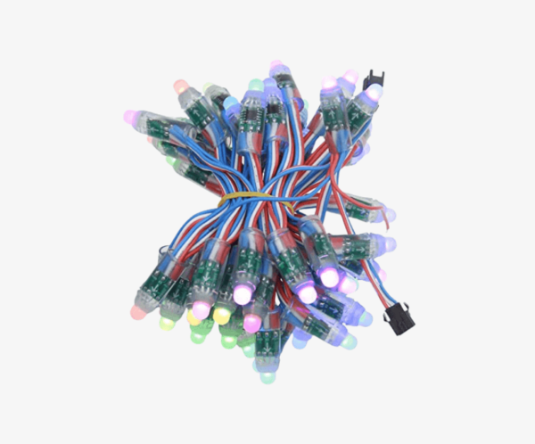1000pcs WS2811 Full Color LED Pixel Module IP68 12MM + T-1000S Controller + 5V 70A LED Power Supply Adapter