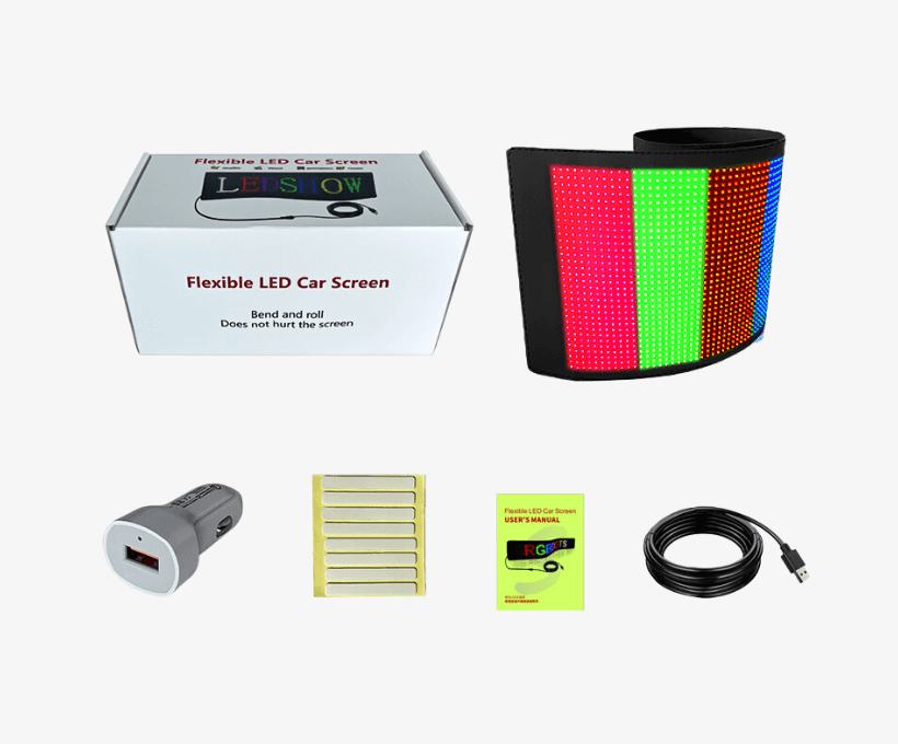 LED Screen Sign Advertising RGB Foldable Scrolling Message Display