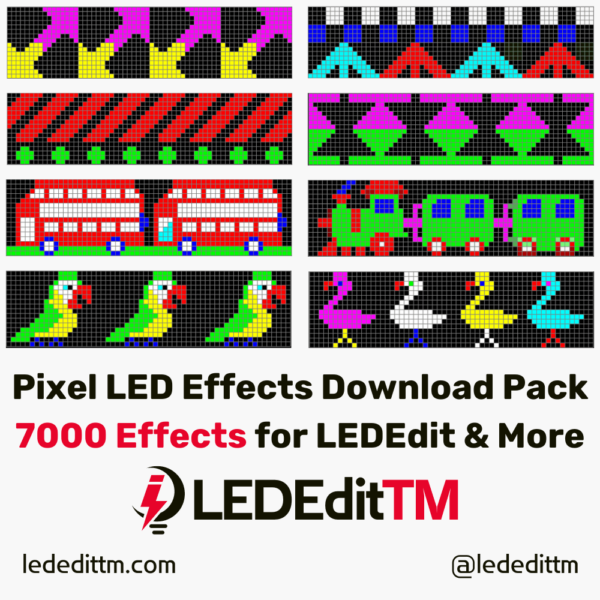 Pixel LED Effects Download Pack - 7000 Effects for LEDEdit, NeonPlay, Jinx, Madrix, and More