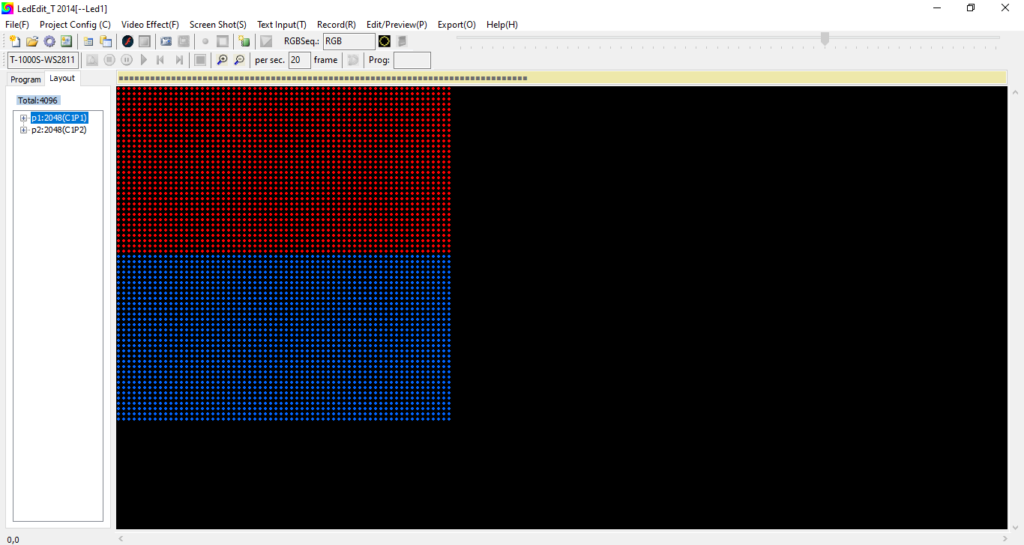 How to Connect Two T1000s LED Controllers 7 Auto layout result - LEDEdit 2014
