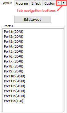 LEDEdit-K Tab navigation buttons