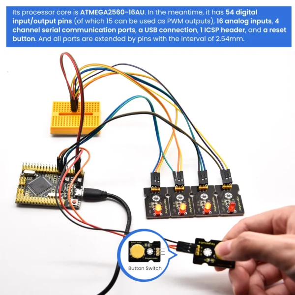 ATMEGA2560-16AU MEGA PRO 2560 Controller Board for Arduino Mega DIY Projects