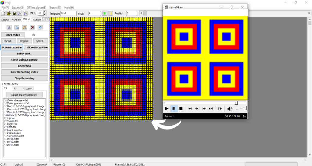 Screen capture window LEDEdit-k
