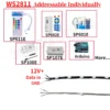 1000-3000PCS Smart WS2811 LED Strip Light RGB Addressable DC12V 15/20/25/30/50/100mm Spacing Full Color IP67 for Christmas Decor
