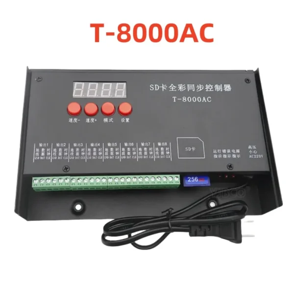 T8000 AC LED Controller 8192 Pixels for LED Strip Light