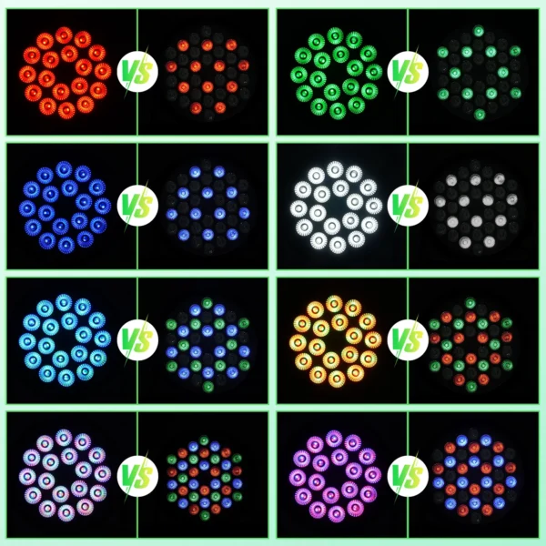 kf-S04762fca433e4bb0974147ce25ed201bc U'King 4PCS 200W LED Par Light DMX512 18x8W RGBW LED Wash Light Effect Flat Light for DJ Disco Party Club Wedding Stage Light