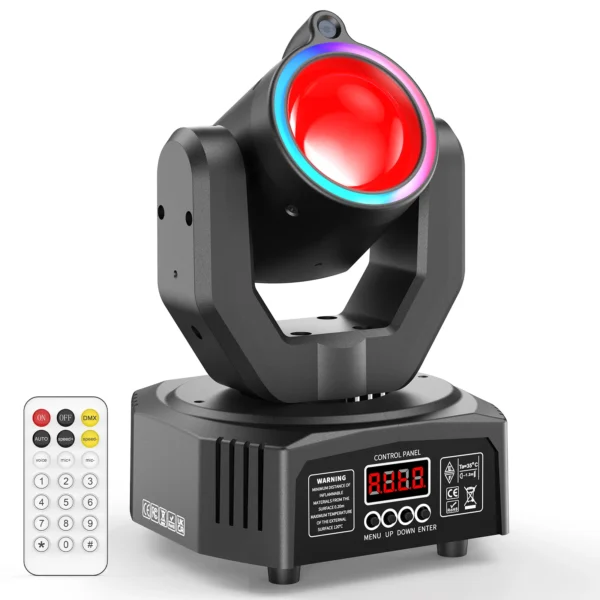 kf-S364fa288a68c4779b55ef7386213bc2dE U'King Mini 30W Spot Beam Moving Head Light LED 4IN1 RGBW Effect Strobe Stage Light DMX Sound Activated DJ Disco Bar Party Light