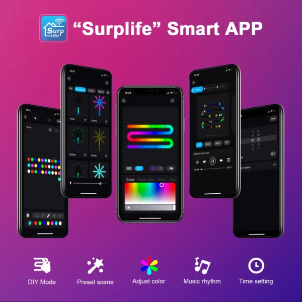 kf-S4403620ded8b4461ae438ee7f842a2960 Christmas Fireworks Light RGBIC LED String Light Festoon LED Garland Lamp Outdoor Garden Room Wedding Party Decor Fairy Lights