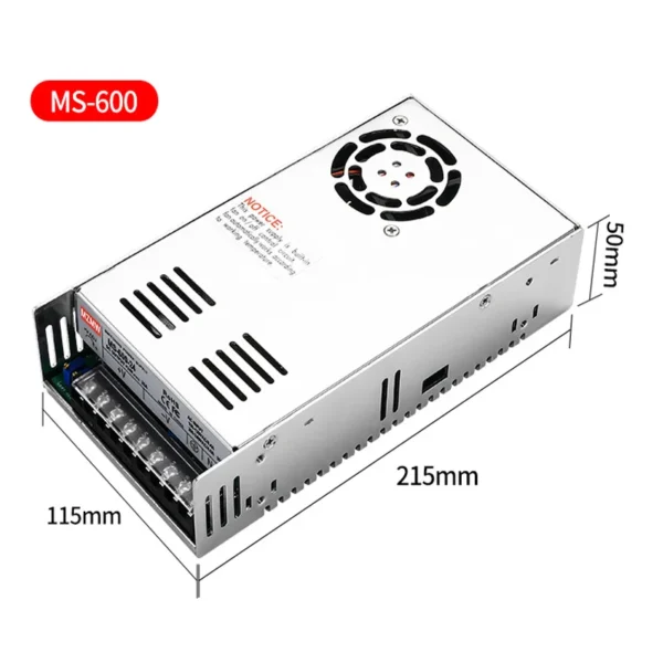 MZMW MS600 Switching Power Supply 600W 5V 12V 24V 36V 48v 60V 72V 80V 110V 220V Adjustable Voltage Single Output MS-600-36