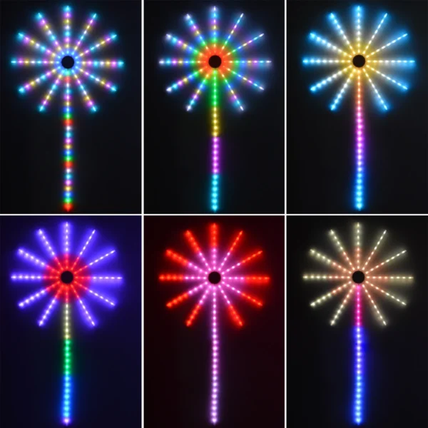 kf-S8f29508716324e27b19d78cd5fdb357ff Christmas Fireworks Light RGBIC LED String Light Festoon LED Garland Lamp Outdoor Garden Room Wedding Party Decor Fairy Lights