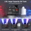 U'King 2000W Double-tube Adjustable Fog Machine DMX512 Smoke Machine 3IN1 RGB LED Colorful Stage Spray for DJ Wedding Christmas