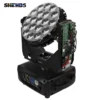 SHEHDS 1 Pcs LED Beam Wash 19x15W RGBW Zoom Moving Head Lighting Circle Control for DJ Disco KTV Bar Dance Nightclub