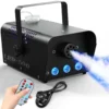 U'King 500W Smoke Machine RGB 3 LED Mixed Color Fog Machine with Remote Control Stage Smoke Ejector for DJ Halloween Christmas