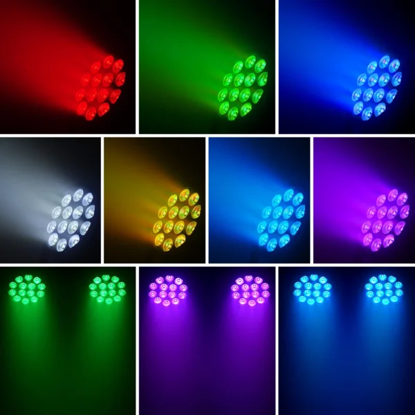 U'King 4PCS 80W Par Light 4in1 RGBW 14 LED Stage Effect Light DMX512 Remote Control Flat Light for KTV DJ Disco Bar Stage Light