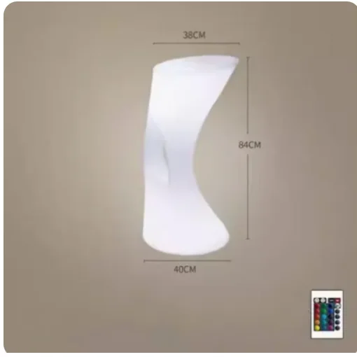 LED Illuminated Outdoor Bar Cocktail Table Rechargeable Plastic Lighted Coffee Table for KTV Disco Party Supplies