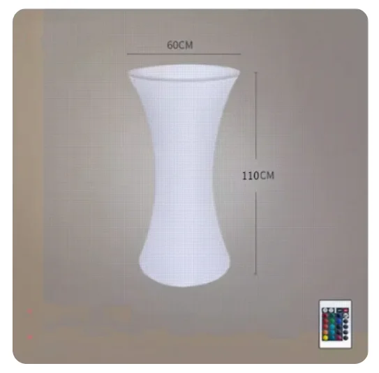 LED Illuminated Outdoor Bar Cocktail Table Rechargeable Plastic Lighted Coffee Table for KTV Disco Party Supplies