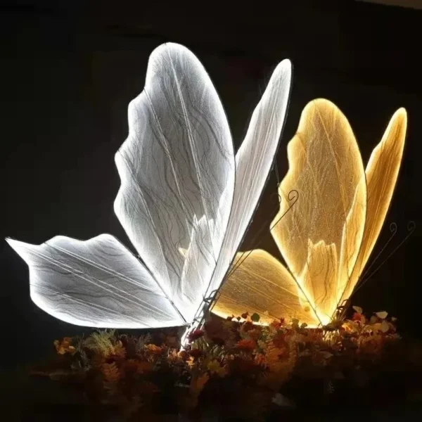 Wedding Decor Light Butterflies LED Lace Ceiling Lamp Romantic Creative Butterfly Lamps Road Load Walkway on Party Stage Lights.