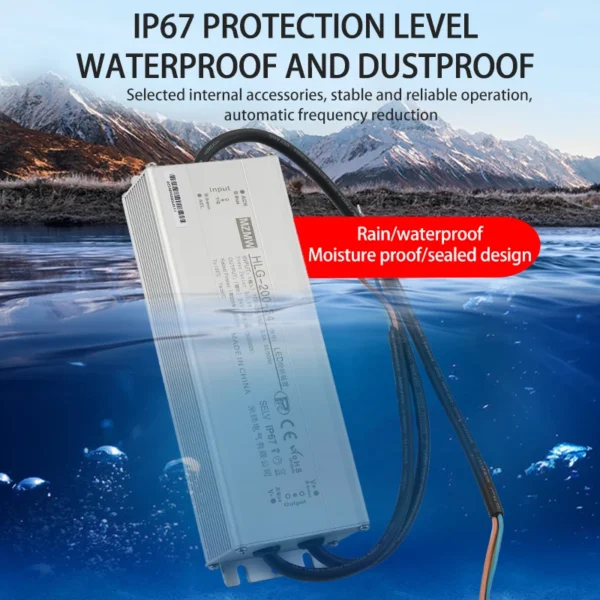 kf-S350e4c8a5744448aaf5858d1c382b81c1 MZMW HLG 120W-600W IP67 Waterproof Industrial Switching Power Supply with PFC 100-260VAC AC-DC 12V 24V 36V 48V Led Driver SMPS