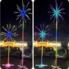Outdoor LED Firework Light Waterproof Remote Control Christmas Tree Light Lamp Colorful changing Landscape Lamp Festival Decor