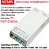 MZMW PFC Switching Power Supply 2000W 0-24/36/48/60/72/110/220V CC/CV 100-240V AC/DC Current&Voltage Adjustable Transformer SMPS